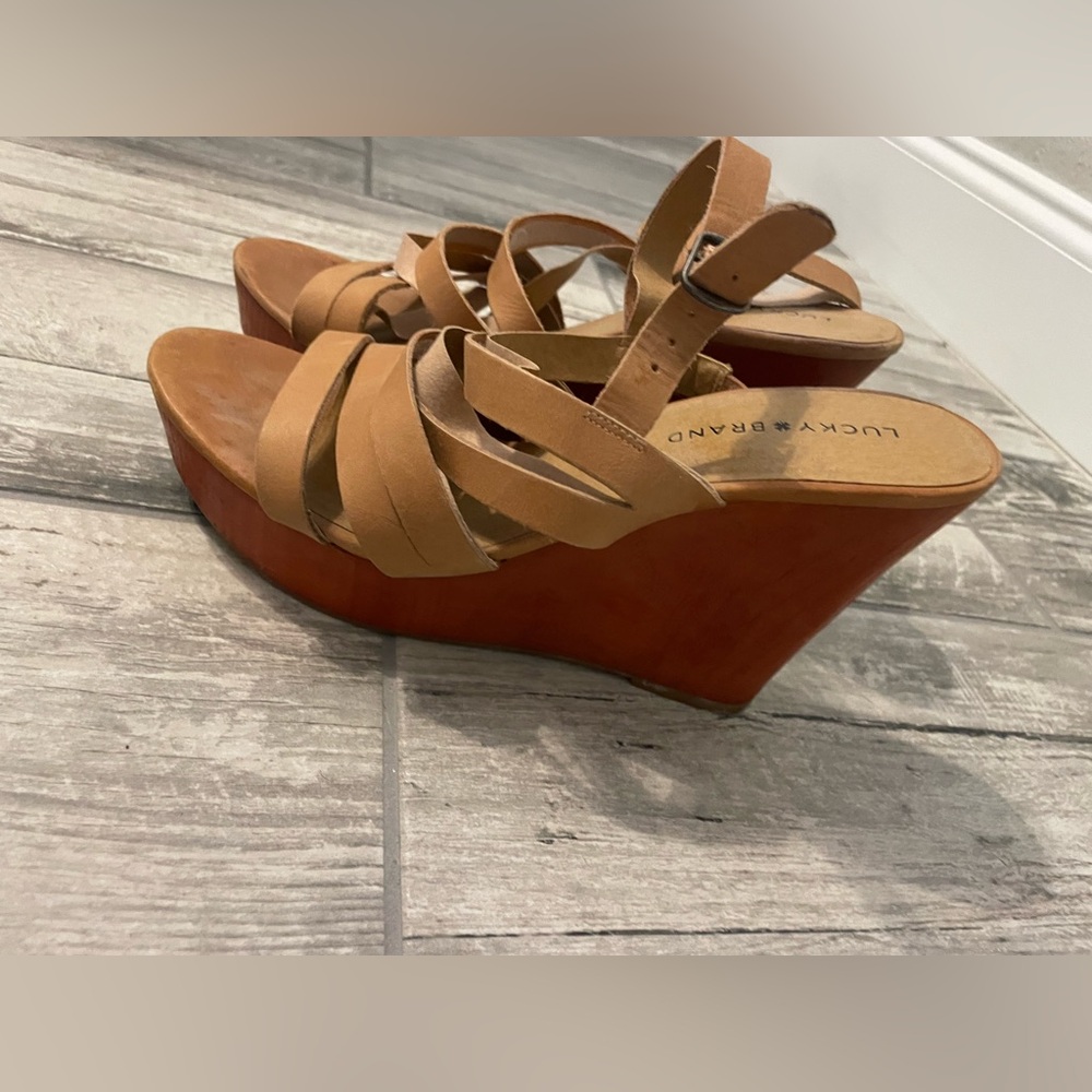 Lucky Brand Strappy Wedge Sandals